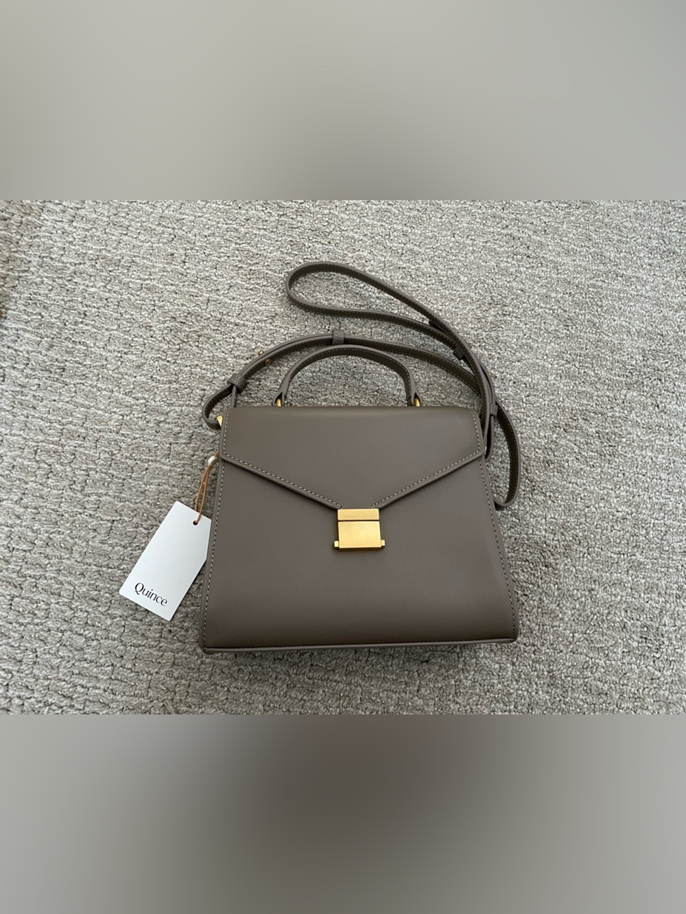Italian Leather Top Handle Crossbody Satchel